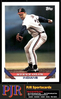 Steve Olin 1993 Topps #167 Cleveland Indians - Image 1 of 2