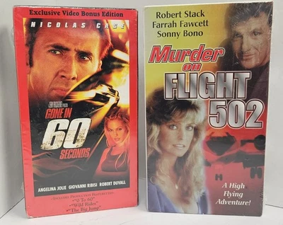 Murder On Flight 502 & Gone in 60 Seconds NEW UNOPENED VHS - Image 1 of 4