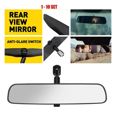 1-10X Interior Interior 10 Pulgadas Retrovisor con Kit Adhesivo Espejo Retrovisor Foto 1 de 4