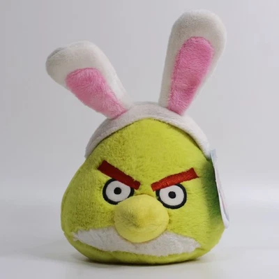 NWT Angry Birds Easter Bunny Chuck Yellow Bird Plush | 5" 2012 CWT HK-85 K11 - Image 1 of 4