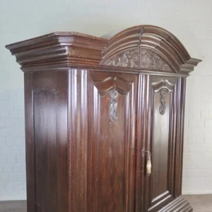24394 Kleiderschrank Schrank Barock 1760 massiv Eiche Antik - Bild 1 von 1