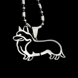 Cárdigan de acero inoxidable Cardi Pembroke galés Corgi perro colgante collar - Imagen 1 de 2
