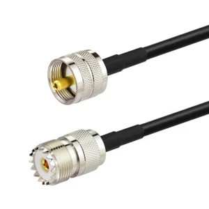 PL-259 UHF Male to SO-239 Female Pigtail Extension cord RG58 50cm for Wireless - Picture 1 of 4