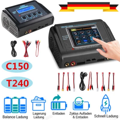 T240/C150 Duo Lipo Balance Charger Dual Channel AC/150W DC/240W 10A RC Batteriel - Bild 1 von 4