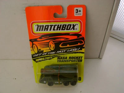 1994 MATCHBOX SUPERFAST #60 MILLITARY OLIVE NASA ROCKET TRANSPORTER NEW ON CARD - Image 1 of 3