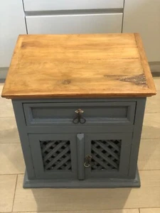 Solid Heavy Pine Sideboard 2 Door Cupboard 1 Drawer - Made in Mexico - Picture 1 of 10