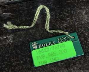 ROLEX Green Hang Tag Hangtag YACHT MASTER 16622 Bracelet 78760 Original Rolesium - Picture 1 of 1
