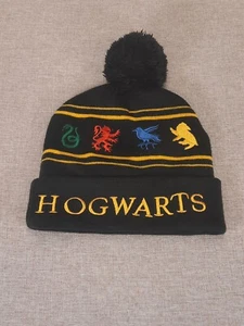 Harry Potter Hogwarts Beanie Hat Adult Size Pre-Owned - Picture 1 of 3