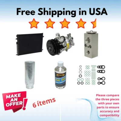 Compressor, Condenser & Valve A/C Fit Dodge Durango 2002-2003 - Image 1 of 4