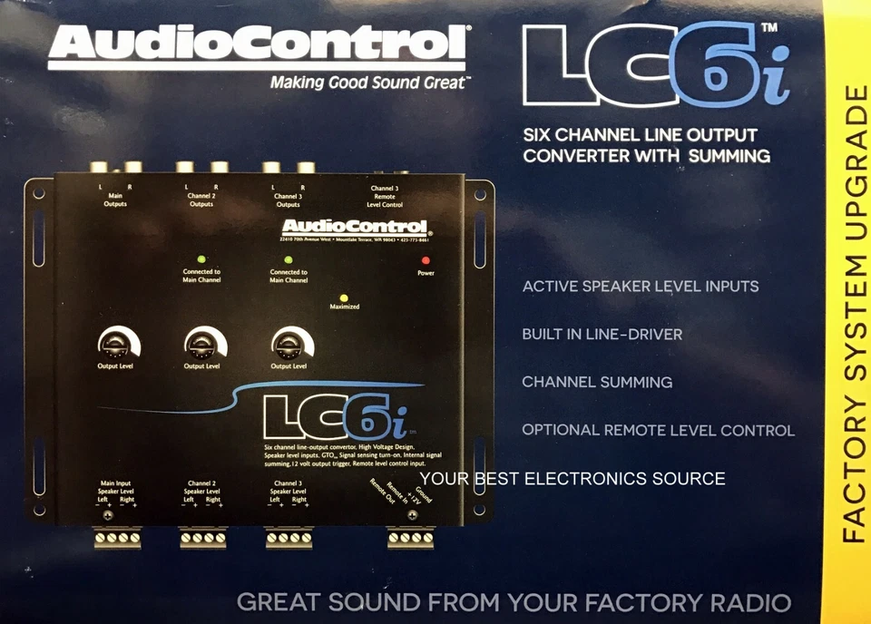 NEW Audio Control LC6i 6 Channel Line Out Converter with Internal Summing, BLACK - Image 1 of 1