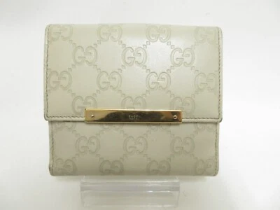 Autentico portafoglio compatto Gucci GG Guccissima in pelle Biford #39823 - Immagine 1 di 4