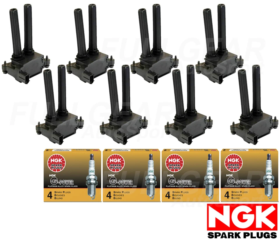 BUJÍA NGK G-POWER PLATINUM + BOBINA DE ENCENDIDO DE ENERGÍA PARA DODGE 6,1 L V8 Foto 1 de 3