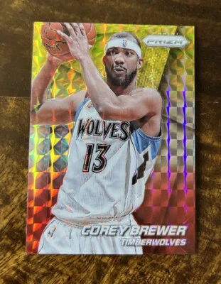 2014-15 Panini Prizm Yellow and Red Mosaic Prizms Corey Brewer #149 - Image 1 of 2