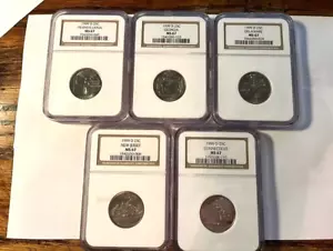 1999-D Statehood Quarters Year Set/5 Coins/NGC MS 67 #22069sh - Picture 1 of 7
