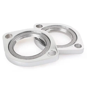 2x Chrome Flanges Pipe Exhaust Re2x Joint Flange Fit Harley XL 1200C XL 883 - Picture 1 of 8