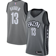 Brooklyn Nets JAMES HARDEN Jordan 20-21 Gray Statement Men 48 L SWINGMAN Jersey