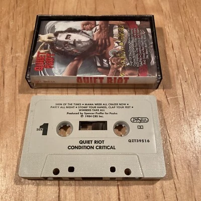 Quiet Riot - Condition Critical CASSETTE TAPE 1st US issue twisted sister ratt - Image 1 of 4
