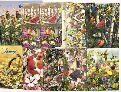 11 Leanin Tree Greeting Cards BIRDS Greg Giordano Birthday, Blank, Anniversary - Image 1 of 4