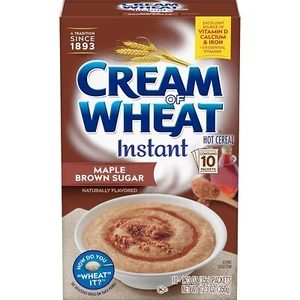 Cream of Wheat Instant Hot Cereal, Maple Brown Sugar, 1.23 Ounce, 10 Packets - Picture 1 of 8