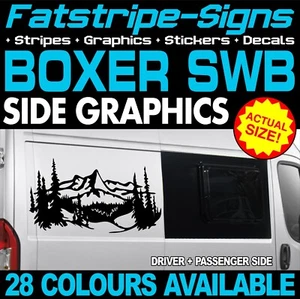 to fit PEUGEOT BOXER L1 SWB MOUNTAINS STICKERS GRAPHICS CAMPER VAN MOTORHOME - Picture 1 of 2