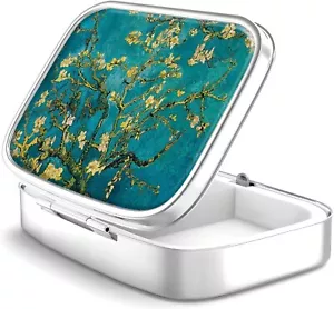 Pill Box 2 Compartment Medicine Pill Case,Portable Pill Box for Pocket or Purse - Picture 1 of 5