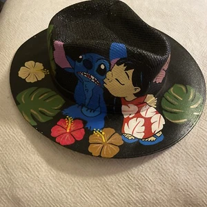 mexican artisan Painted Hat  Medium Hawaiian Tropical - Picture 1 of 14