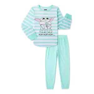 Star Wars Baby Yoda Girls Long Sleeve Top/Pants 2-Piece Pajama Set Size XS (4-5) - Picture 1 of 4