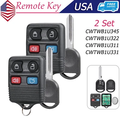 2 For 2006 2007 2008 2009 Ford Focus Mustang Explorer Explorer Remote Key Fob - Image 1 of 4