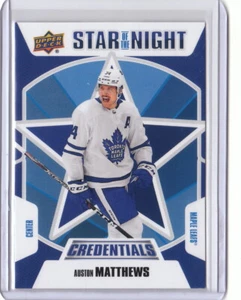 19/20 2019/20 UD Credentials Star of the Night #2 Auston Matthews Maple Leafs - Picture 1 of 1