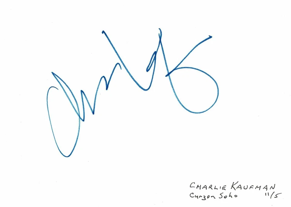 Charlie Kaufman signed autographed album page! AMCo COA 5651 - Image 1 of 1