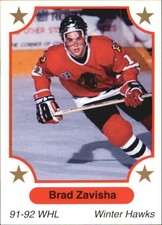 1991-92 7th Innning Sketch WHL #358 Brad Zavisha