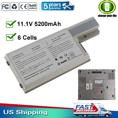 Nova bateria de laptop para Dell Latitude D820 D830 D531 M4300 M65 312-0393 CF623 - Imagem 1 de 4