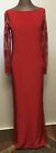 Suknia wieczorowa styl lat 20-tych czerwona sukienka rozm. 34/36 jedwab z koronkowym wykończeniem
