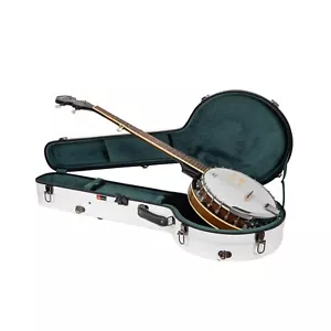 Estuche Crossrock Banjo - Se adapta a Mastertone y la mayoría de los estilos de 5 cuerdas, bloqueo TSA - blanco - Imagen 1 de 5