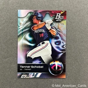 Tanner Schobel 2023 Bowman Platinum Bar Foil Top Prospects #TOP-2 Twins /75 - Picture 1 of 7