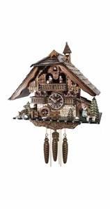 Reloj Cuco Selva Negra Casa con Música y Bailarines EN 48114 MT NUEVO - Imagen 1 de 1