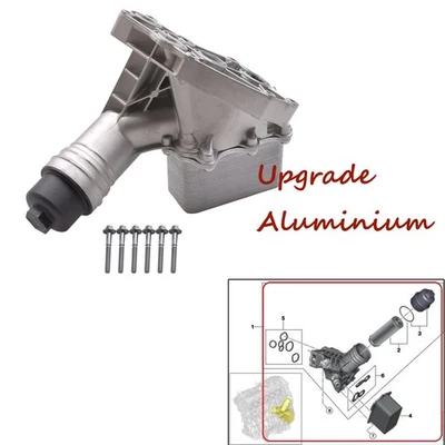 Алюминиевый масляный радиатор двигателя в сборе для BMW 440i G30 540i 640i 740i M240i X3 - Изображение 1 из 4