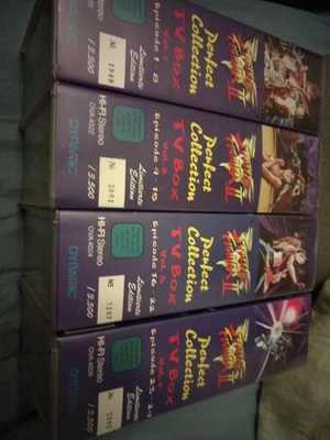 Street Fighter 2 Anime Perfect Collection TV Box Vol.1-4 Uncut VHS - Bild 1 von 4