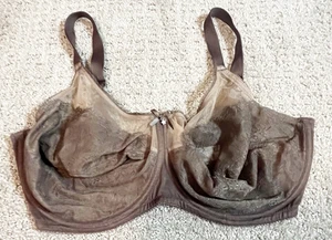 Wacoal Retro Chic Bra Sz 36H Tan Brown Full Figure Underwire 855186 Sexy Plunge - Picture 1 of 7