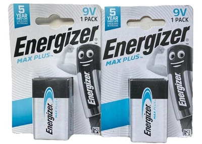 2 X Energizer Max Plus 9V Block Square Battery LONGEST LASTING Alkaline 9V ALARM - Image 1 of 2