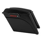 Hard Stretched Saddlebags 5 Extended Black with Black Latches for Touring 93-13