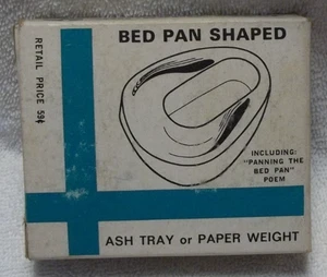 Cenicero de vidrio con forma de sartén para cama de colección caja y poema novedad mordaza regalo sin usar - Imagen 1 de 18