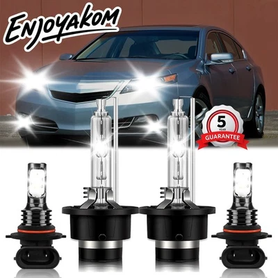 Faro LED/luz antiniebla de haz bajo bombillas 6500K HID 4x para Acura TL 2002-2003 Foto 1 de 4