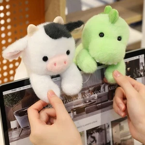 Fluffy Plush Desktop Buddy Toy Sitting Cow Hug Pillow  Children's Day - Picture 1 of 18