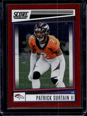 2022 Panini Score Patrick Surtain II Dots Red #137/499 Broncos - Image 1 of 2
