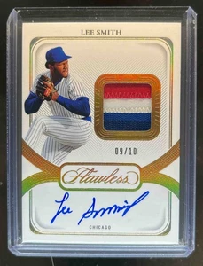 2024 Panini Flawless Lee Smith Prime Patch Auto Vertical Gold #9/10 Cubs - Picture 1 of 2