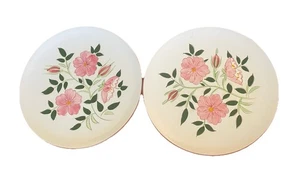 Stangl Pottery *WILD ROSE* 10" Dinner Plates 2 Handpainted Vintage 1955 MCM - Picture 1 of 4