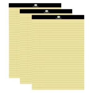 [Set of 3] Yellow A4 Legal Pad Ruled Paper Notepad Memo Book for Office - Picture 1 of 11