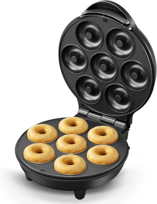 Mini máquina para hacer pasteles para gofres de rosquillas, máquina para hornear casera de 7 ranuras, ideal para el desayuno,  Foto 1 de 4