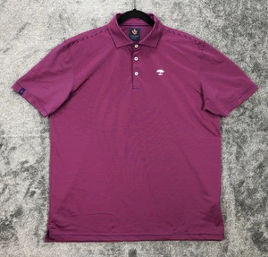 Donald Ross Sport Poloshirt Herren Large rosa marine gestreift Golf Stretch schnelltrocknend - Bild 1 von 19